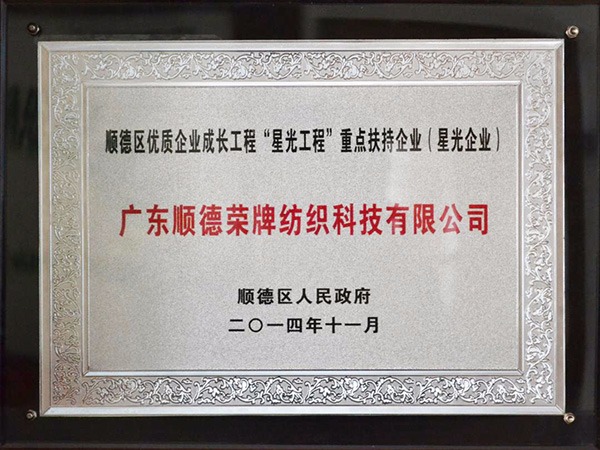 世界杯官网线上平台-2012年获顺德政府颁发“星光企业”称号